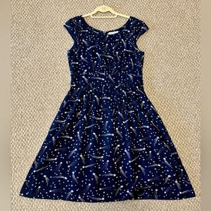 Emily & Fin Navy Shooting Star dress in size Large